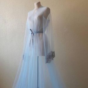 Blue Tulle Boudoir Robe - Romantic! Never worn.